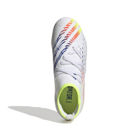 adidas Predator Edge.3 Gazon Naturel Gazon Artificiel Chaussures de Foot (MG) Enfants Blanc Jaune Bleu