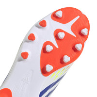 adidas Predator Edge.3 Gazon Naturel Gazon Artificiel Chaussures de Foot (MG) Enfants Blanc Jaune Bleu