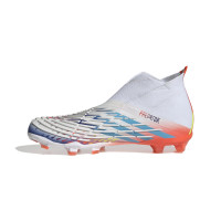 adidas Predator Edge+ Gras Voetbalschoenen (FG) Kids Wit Geel Blauw