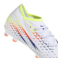 adidas Predator Edge.3 Gras Voetbalschoenen (FG) Kids Wit Geel Blauw