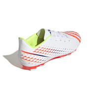 adidas Predator Edge.4 Gazon Naturel Gazon Artificiel Chaussures de Foot (FxG) Blanc Jaune Bleu
