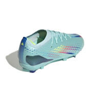 adidas X Speedportal.1 Gazon Naturel Chaussures de Foot (FG) Enfants Bleu Rouge Jaune