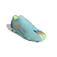 adidas X Speedportal.3 Gazon Naturel Chaussures de Foot (FG) Bleu Jaune Rouge