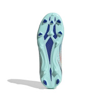 adidas X Speedportal.3 Gazon Naturel Chaussures de Foot (FG) Enfants Bleu Jaune Rouge