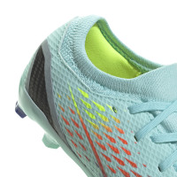 adidas X Speedportal.3 Gazon Naturel Chaussures de Foot (FG) Enfants Bleu Jaune Rouge