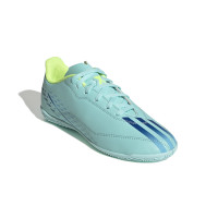 adidas X Speedportal.4 Zaalvoetbalschoenen (IN) Kids Blauw Geel Groen