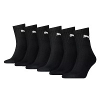 Lot de 6 paires de chaussettes de sport courtes PUMA, noires