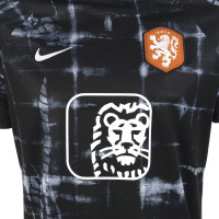 Maillot d'entraînement d'avant-match Nike Netherlands 2022-2024 noir blanc