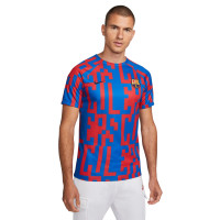 Nike FC Barcelona Pre-Match Trainingsshirt 2022-2023 Blauw Donkerblauw