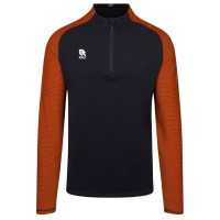 Haut d'entraînement Robey Performance 1/4-Zip pour enfants noir et orange