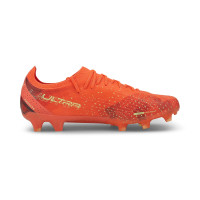 PUMA Ultra Ultimate Gras / Kunstgras Voetbalschoenen (MG) Dames Oranje Lichtgroen