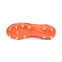 PUMA Ultra Pro Gazon Naturel Gazon Artificiel Chaussures de Foot (MG) Enfants Orange Vert Clair