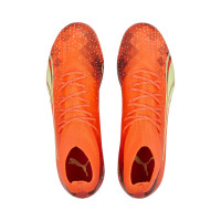 PUMA Ultra Pro Gazon Naturel Gazon Artificiel Chaussures de Foot (MG) Orange Vert Clair