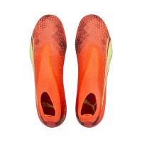 PUMA Ultra Match+ Sans Lacets Gazon Naturel Gazon Artificiel Chaussures de Foot (MG) Rouge Vert Clair
