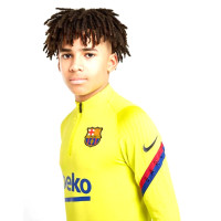 Nike FC Barcelona Dry Strike Trainingstrui 2019-2020 Kids Geel