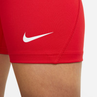 Pantalon de course Nike Pro Dri-Fit Strike pour femme rouge et blanc