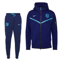 Nike Angleterre Tech Fleece Survêtement Full-Zip 2022-2024 Bleu