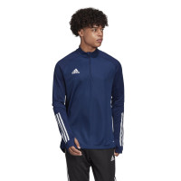 Haut d'entraînement adidas Condivo 20 1/4-Zip bleu foncé blanc
