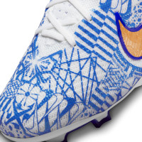 Nike Zoom Mercurial Superfly 9 Elite CR7 Gazon Naturel Chaussures de Foot (FG) Blanc Bleu Bronze