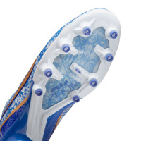 Nike Zoom Mercurial Vapor 15 Elite CR7 Gazon Artificiel Chaussures de Foot (AG) Blanc Bleu Bronze
