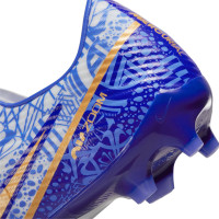 Nike Zoom Mercurial Vapor 15 Academy CR7 Gazon Naturel Gazon Artificiel Chaussures de Football (MG) Blanc Bleu Bronze