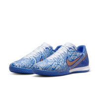 Nike Zoom Mercurial Vapor 15 Academy CR7 Chaussures de Foot en Salle (IN) Blanc Bleu Bronze