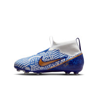 Nike Zoom Mercurial Superfly 9 Academy CR7 Gras / Kunstgras Voetbalschoenen (MG) Kids Wit Blauw Brons