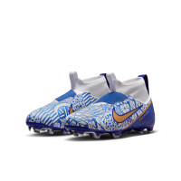 Nike Zoom Mercurial Superfly 9 Academy CR7 Gras / Kunstgras Voetbalschoenen (MG) Kids Wit Blauw Brons