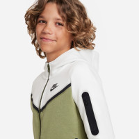 Nike Tech Fleece Veste Enfants Blanc Vert Noir