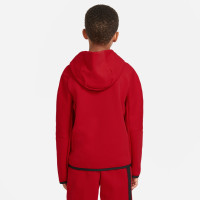 Nike Tech Fleece Veste Enfants Rouge Noir