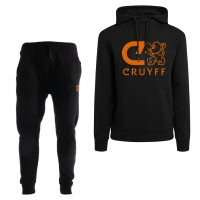 Cruyff Do Survêtement Sweat à Capuche Enfants Noir Orange Vif