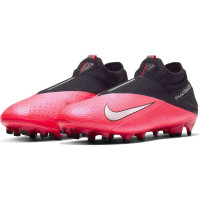 Nike Phantom VSN 2 Elite DF Gras Voetbalschoenen (FG) Roze Zwart