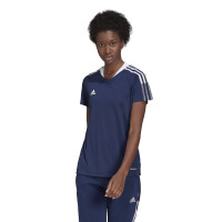 Maillot de football adidas Tiro 21 pour femme bleu foncé et blanc