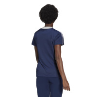 Maillot de football adidas Tiro 21 pour femme bleu foncé et blanc