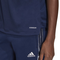 Maillot de football adidas Tiro 21 pour femme bleu foncé et blanc