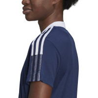 Maillot de football adidas Tiro 21 pour femme bleu foncé et blanc