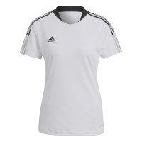 adidas Tiro 21 Voetbalshirt Dames Wit Zwart