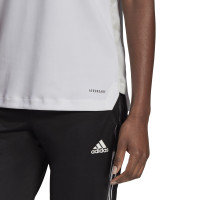 Maillot de football adidas Tiro 21 pour femme, blanc et noir