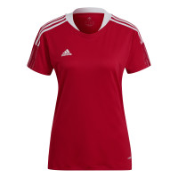 Maillot de football adidas Tiro 21 pour femme, rouge et blanc