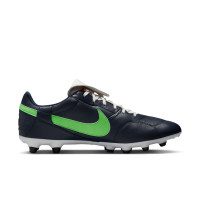 Nike Premier III Gazon Naturel Chaussures de Foot (FG) Bleu Vert Blanc