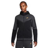 Nike Tech Fleece Full-Zip Trainingspak Donkergrijs Zwart Goud