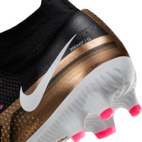 Nike Phantom GT2 Pro Dynamic Fit Gazon Naturel Chaussures de Foot (FG) Noir Bronze Blanc