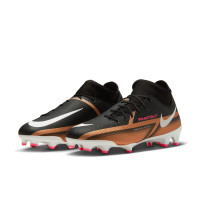 Nike Phantom GT2 Academy Dynamic Fit Gazon Naturel / Gazon Artificiel Chaussures de Foot (MG) Noir Bronze Blanc
