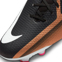 Nike Phantom GT2 Academy Dynamic Fit Gazon Naturel / Gazon Artificiel Chaussures de Foot (MG) Noir Bronze Blanc