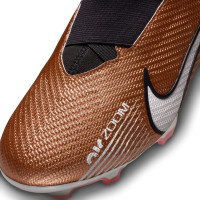 Nike Zoom Mercurial Superfly 9 Pro Gazon Naturel Chaussures de Football (FG) Enfants Bronze Noir Blanc