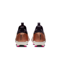 Nike Zoom Mercurial Vapor 15 Academy Gazon Naturel Gazon Artificiel Chaussures de Foot (MG) Enfants Bronze Noir Blanc