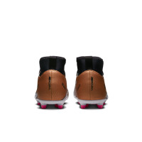 Nike Mercurial Superfly 9 Club Gazon Naturel Gazon Artificiel Chaussures de Football (MG) Enfants Bronze Noir Blanc