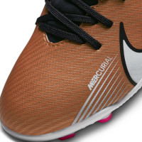 Nike Mercurial Superfly 9 Club Gazon Naturel Gazon Artificiel Chaussures de Football (MG) Enfants Bronze Noir Blanc