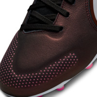 Nike Tiempo Legend 9 Academy Gazon Naturel Gazon Artificiel Chaussures de Foot (MG) Enfants Mauve Blanc Bronze