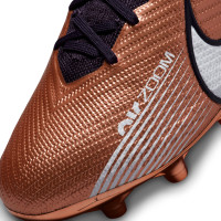 Nike Zoom Mercurial Superfly 9 Elite Gazon Artificiel Chaussures de Foot (AG) Bronze Noir Blanc